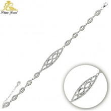 Gümüş Zirkon Taşlı Bilezik / Bileklik